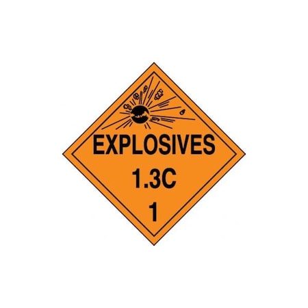 Accuform DOT PLACARD HAZARD CLASS 1 MPL120FV1 MPL120FV1